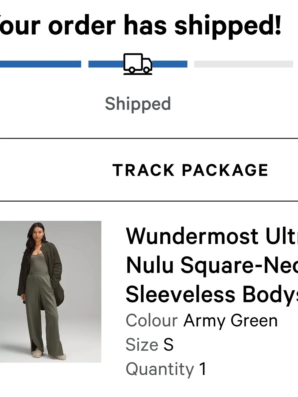 lululemon athletica Wundermost Ultra-Soft Nulu Bodysuit Army Green Small